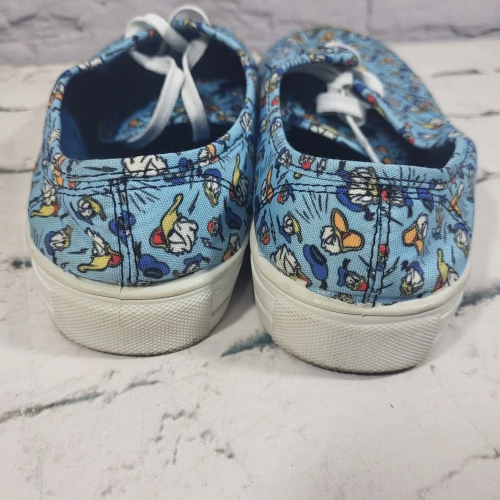 Disney Donald Duck Blue‎ Canvas Sneakers Low-Tops Womens Size 10